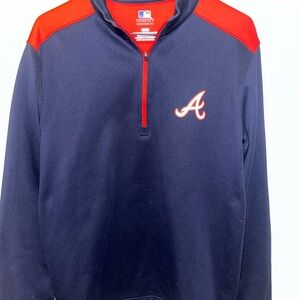 Men's Navy and Red Atlanta Braves Sweater